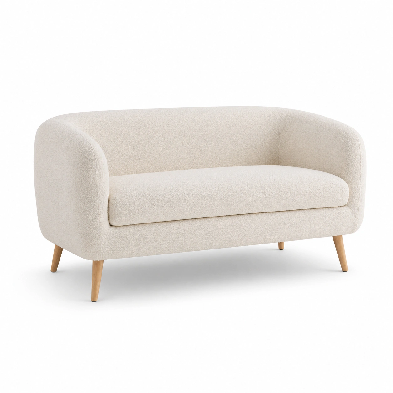 Sofa curvo beige elegante-damvero